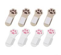 Rackumic Toilet Lid Lifter Cat Paw for Touch- Use in House Public Restroom Office Hotel Strong Adhesion PP 10.5x4.4cm 8 Pieces