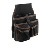 Rackumic Tool Belt Organizer 600D Oxford Cloth Heavy Duty Waist Tool Bag Adjustable Quick Release Buckle Storage for Carpenters Contractors Construction Roofing Gardening(Black+Brown)