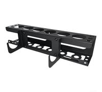 Rackumic Wall Mounted Caulking Tool Storage Rack Heavy Duty Carbon Steel Organizer 39.8x16x15.2cm for Sealant Loading Tubes and Nozzle Tips in Workshop or Garage Black(Style A)