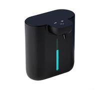 Rackumic Wall Mounted Foam Soap Dispenser 500ml Large Capacity with 4 Level Adjustable Output Touchless Sensor for Office Restroom Public Facility(black foam)