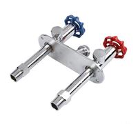 Rackumic Water Spigot Faucet Supply Hot and Cold Water Solid Brass Chrome Finish Antifreeze Hose Bib 12 Inch Garden Hose Connection for Yard Garden and Wall Mount(Short period of time)