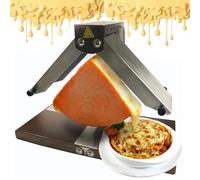 Raclette Cheese Melter, 900W Commercial Cheese Grill, Grill Melter with Double Heating Area, Tiltable Adjustable Half Cheese Wheel, Multi-Function Rapid Heating for Resaurant Kitchen