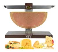 Raclette Grill, Double Heating Area, Commercial Cheese Melter with Tiltable Half Wheel Adjustment, Multi-Function Rapid Heating