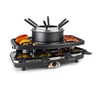 Raclette Grill Table BBQ Hotplate Fondue 8 Person Stone Plate Electric 1100W
