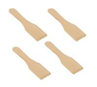 Raclette Scraper Wooden Raclette Spatula Wood Kitchen Utensils for Non-Stick Pans,Cheese Grills,Gourmet Boards,Frying Pans,Fondue,4 pcs/Set