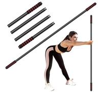 RACOC Yoga Stick Sturdy Steel, 5 Ft Adjustable Stretching Stick for Mobility, Flexibility and Balance, Versatile Exercise Stick with Non-Slip Ends and Foam Handles for Fitness, and Posture