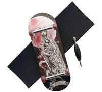 RACOFSB Pro Fingerboard 34mm Wooden Board Professional Finger Skateboard Trucks CNC Swirl Wheels (Death)