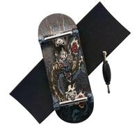 RACOFSB Pro Fingerboard 34mm Wooden Board Professional Finger Skateboard Trucks CNC Swirl Wheels (Dragon)