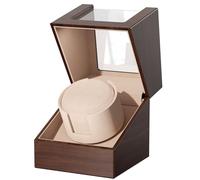 Racokky Watch Winder for Automatic Watches, Anti-Magnetic Single Watch Winder Box for Rolex, Luxury Wooden Case, Quiet Japanese Motor, Soft Velvet Pillow, Battery or Type-C, Premium Gift for Men