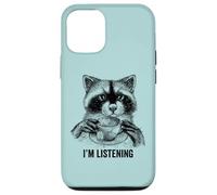 Racoon funny cute tea therapy animal friend vintage ironic Case for iPhone 12/12 Pro
