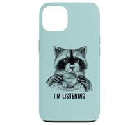 Racoon funny cute tea therapy animal friend vintage ironic Case for iPhone 13