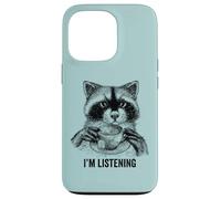 Racoon funny cute tea therapy animal friend vintage ironic Case for iPhone 13 Pro
