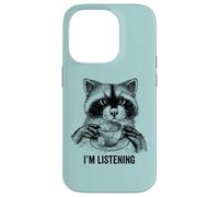 Racoon funny cute tea therapy animal friend vintage ironic Case for iPhone 14 Pro