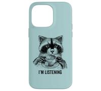 Racoon funny cute tea therapy animal friend vintage ironic Case for iPhone 14 Pro Max