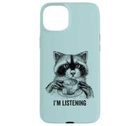 Racoon funny cute tea therapy animal friend vintage ironic Case for iPhone 15 Plus