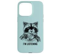 Racoon funny cute tea therapy animal friend vintage ironic Case for iPhone 15 Pro Max