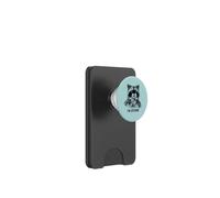 Racoon funny cute tea therapy animal friend vintage ironic PopSockets PopWallet for MagSafe