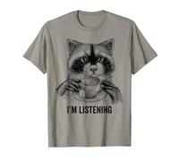 Racoon Funny Cute Tea Therapy Animal Friend Vintage Ironic T-Shirt