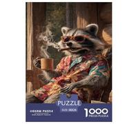 Racoon Jigsaw Puzzles for Adults Animal Puzzle Game 1000 Pieces Impossible Puzzle for Adults Gifts 38x26cm/1000pcs