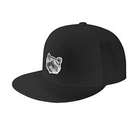Racoon Trucker Hat Flat Bill Caps Dad Hat Baseball Cap for Men Women Black