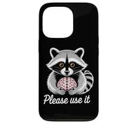 racoon with human brain saying please use it Case for iPhone 13 Pro