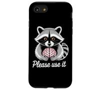 racoon with human brain saying please use it Case for iPhone SE (2020) / 7/8