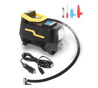 RACOONA Air Compressor,Tire Inflator,Car Accessories Tire Inflator Digital Air Compressor,12V DC Auto Pump with Auto Shut-Off Function,Emergency LED Light,Tire Air Pump for Car,Motorcycle,Bicycle