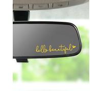 RACOONA Hello Beautiful Mirror Sticker Car Accessories Mirror Sticker Mirror Sticker (Yellow)