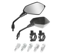 RACOONA Motorcycle Mirrors,Motorcycle Mirrors for Handlebar,TV Mirrors Motorcycle Rear View Mirror,Car Accessories Handlebar Rear View Side Mirror with M8 M10 Bolt,Fits Bike,Scooter,ATV,UTV,Dirt Bike