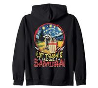 Racoons Eat Trash Funny for Sarcastic People Samurai Racoons Zip Hoodie