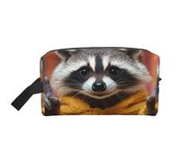Racoons Water-Resistant Travel Toiletry Organizer Bag, Large Capacity Portable Cosmetic Storage for Gym/Daily Essentials