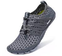 Racqua Swim Shoes Quick Dry Barefoot Water Aqua Sport Beach Surf Pool Hiking Diving Walking for Men Women Grey EU 44=UK 10.5