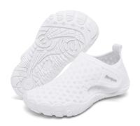Racqua Toddler Water Shoes Kids Beach Shoes Aqua Sea Pool Wet Swimming Slip-On Quick Dry Lightweight Socks Shoes Girls White 7