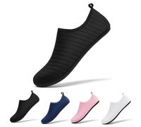 Racqua Water Shoes Beach Swim Pool Sea Surf Aqua Wet Socks Yoga Quick-Dry Breathable Weitsuit Non slip Lightweight Shoes for Men Women Black EU36/37=UK4/5
