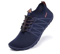 Racqua Water Shoes Men&Women Barefoot Quick-Dry Beach Shoes Outdoor Kayaking Windsurfing Sailing Pool Acuqa Breathable Shoes Navy EU 42=UK 9, 9 UK