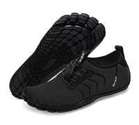 Racqua Water Shoes Quick Dry Barefoot Beach Aqua Sport Swim Surf Pool Hiking Diving Walking for Men Women Black EU 48=UK 14.5