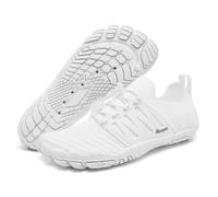 Racqua Water Shoes Quick Dry Non Slip Breathable Aqua Beach Barefoot Swim Pool Hiking Shoes for Men Women White EU37=UK5