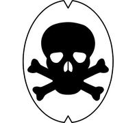 Racquet Art Creative Tennis Racquet Stencil - Skull N Crossbones