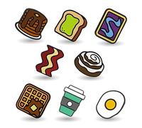 Racquet Inc Tennis Gifts - Tennis Racket Vibration Dampeners - Shock Absorbing, Reduces String Vibration for Better Control & Comfort (8-Pack Breakfast)