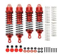 RACWD RC Shock Absorber for 1/10 ARRMA 3S VORTEKS 4X4 BLX Upgrades Parts #ARA4305V3, Front Rear RC Shocks Damper 110mm 90mm, Aluminum Hop Ups for #ARA330722, #ARA330723(Red)