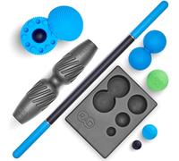 RAD All-in Complete Myofascial Release and Muscle Recovery Set - Includes Exercise Foam Rollers, Multi-Use Yoga Block, Peanut & Massage Balls, Neuro Ball Foot Roller, and Massage Stick