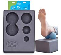 RAD Block I Myofascial Release Yoga Block with Storage I Self Massage Mobility and Recovery I High Density Foam, Grey