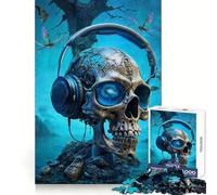 Rad Nightshade Music Skull Jigsaw Puzzles for Adults1000 Pieces Memory Gain Stress Relief Design Assembly Memorable Gift (50x75cm)