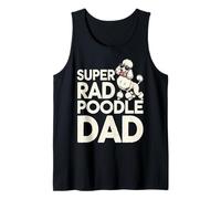 Rad Poodle Dad Funny Dog Design Tank Top