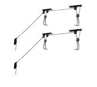 RAD Sportz Bicycle Hoist 2-Pack Quality Garage Storage Bike Lift with 100 lb Capacity Even Works as Ladder Lift Premium Quality, Black