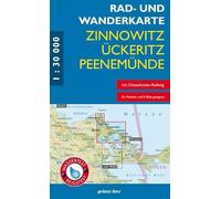 Rad- und Wanderkarte Zinnowitz, Ückeritz, Peenemünde: Mit Karlshagen, Trassenheide, Kölpinsee, Loddin, Ückeritz. Maßstab 1:30.000. Wasser- und reißfest.