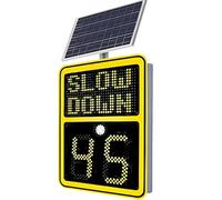 Radar Detective Speed, IP65 Traffic Flashing Speed Limit Signs, Measure 3 Lanes Simultaneously, Red/green Color Speeding Reminder, 500M Visible Rang