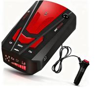 Radar Detectors for Cars: Upgraded Dectector Driving Aids for City Road and Highway, Directional System Real Time Voice Alert Speed, Built-in GPS, LED Display, Red