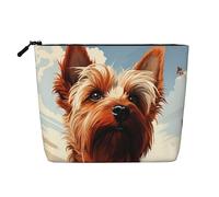 Radar Dog Makeup Bag, Large Capacity Travel for Women, Waterproof Single-Ply Imitation Hemp Portable Zipper Cosmetic Bag, Travel Essentials Toiletry BagCosmetic Organizer Pouch