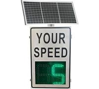 Radar Feedback Sign,Solar Powered Radar Speed Limit Sign,24"x24"/20"x27"/24"x35" Road Warning Your Speed Traffic Feedback Warning Board White-20"x27"